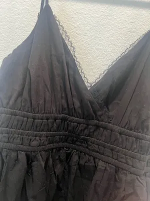 Black Lace-Trim Spaghetti Strap Dress Size L by Kingston Grey thumbnail 2