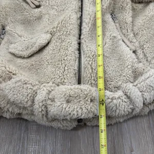 Free People Sherpa Jacket Womens Size Small So Cozy Slouchy Fleece Moto Jacket thumbnail 6
