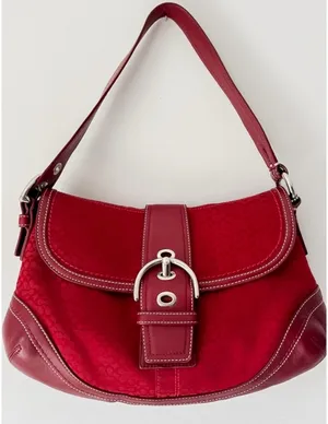 Cherry Red F10926 Y2K Soho Bag Signature little c Jacquard thumbnail 1