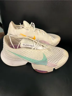 Nike air zoom super rep 2 Women’s White HIIT Sneakers Lavender Swoosh Size 8.5 thumbnail 5