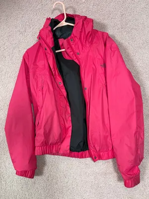 The North Face Hot Pink Hooded Shell Jacket thumbnail 1