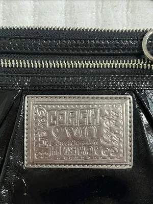 Coach Black Patent Crossbody with Silver Plaque thumbnail 5