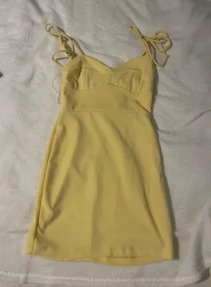 yellow mini dress thumbnail 1
