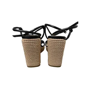 Marc Fisher Women's Black Strappy Wedge 4" Heels Size 8M-SKU 1934 thumbnail 2