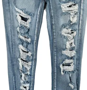 American Eagle SZ 2 SHORT Jegging Jeans Hi-Rise Distressed Stretch Frayed Hems thumbnail 3