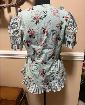 HEMANT & NANDITA Ruffle Blouse thumbnail 4
