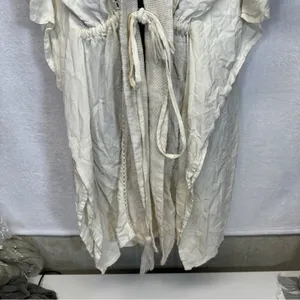 Sweet Magnolia Off White‎ Cream Lace Tie Waist Lightweight Cardigan OS thumbnail 3