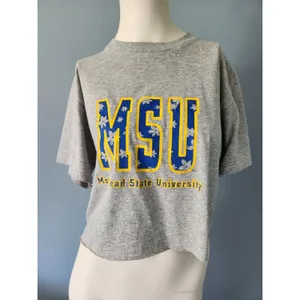 Vintage Morehead‎ State Logo T-shirt Cut Cropped Flowers Women's Size Medium thumbnail 11