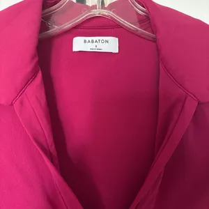 Aritzia Pink Long Sleeve Top Babaton V-Neck thumbnail 2