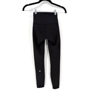 Lululemon Wunder Train High-Rise Tight 25" Size 0 Geo Tile Emboss Black thumbnail 6