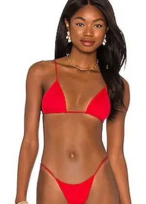 Revolve House‎ Of Harlow Red Swim Bikini Top Sz S thumbnail 1