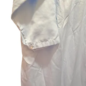Kay Anna Brushed Back Satin Nightgown L Blue Long Long Sleeve Grandmacore‎ EUC thumbnail 6