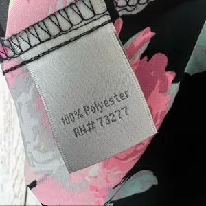 Lauren Conrad Women's Floral Print Tie Back Pleated Neck Blouse Sz M thumbnail 2