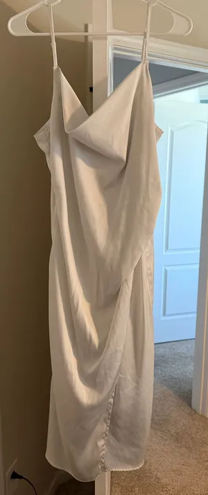 Molly Green Dress White Satin thumbnail 1