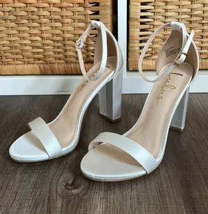 Lulus Taylor Ivory Satin Heels thumbnail 1