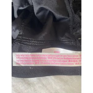 Victoria’s Secret Womens Bralette Bra Black Lace Triangle Logo Pullover Sz Small thumbnail 13