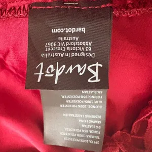 Bardot Gemma Burgundy Lace Halter Midi Dress XS 4 NWT $119 Open Back thumbnail 7