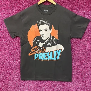 Elvis Presley Portrait Gray T-Shirt Medium thumbnail 1