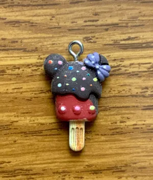 Mickey Mouse Ice Cream Bar Charm Pendant Brown thumbnail 1