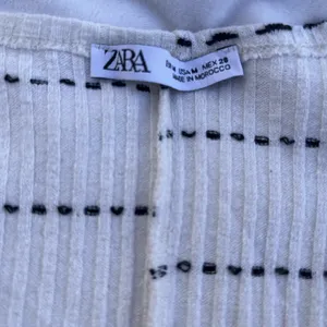 ZARA Striped Wrap Dress in White‎ and Black thumbnail 5