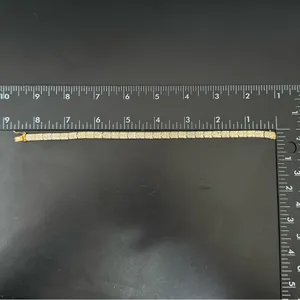 Vintage Signed M Gold-tone Diamond Illusion NO Stone 8 1/2” Tennis Bracelet 13g. thumbnail 10