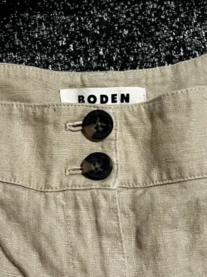 Womens sz20-22R Boden 100% Linen wide leg capri pants 24" inseam thumbnail 3