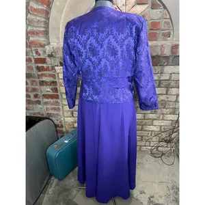 dress blazer formal purple 1970s floral thumbnail 10
