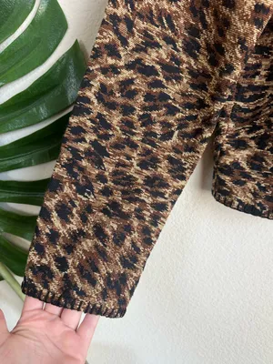 Vintage Cactus Flower Leopard Print Tapestry Jacket thumbnail 5