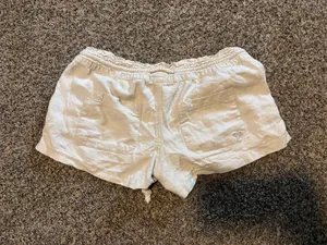 Roxy white linen shorts thumbnail 3