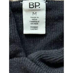 NWT BP Nordstrom Sleeveless‎ Crop Tank Black Medium Organic Cotton Stretch thumbnail 3