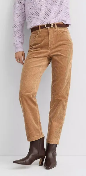 LOFT Women's Straight Corduroy High‎ Rise Pants Perfect Camel thumbnail 1