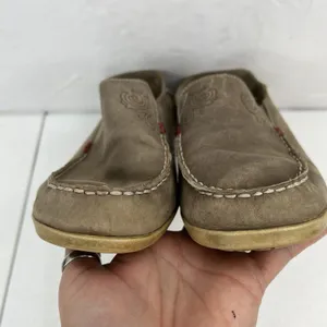 OluKai 9.5 Nohea Nubuck Loafers Taupe Leather Slip On Casual Comfort Shoes Women thumbnail 9