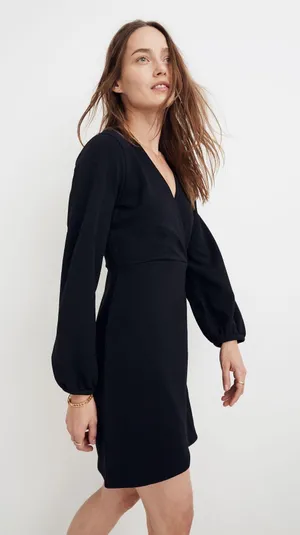 Madewell Texture & Thread Long-Sleeve Side-Tie Dress thumbnail 4