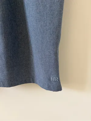 Albion Fit Cap Sleeve Chambray Going Places Athleisure Travel Casual Mini Dress M thumbnail 3