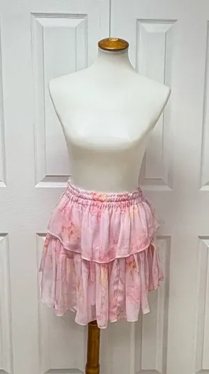Love‎ Shack Fancy - Summer Morning Ruffle Mini Skirt - Size S. thumbnail 1