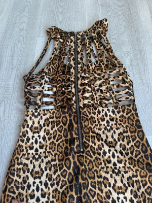 Leopard Print Halter Dress – Size Unknown Multiple thumbnail 7