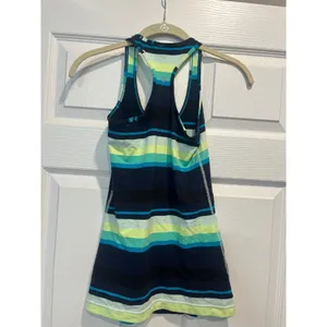 Lululemon tank 2 stripes teal navy‎ green athletic top racer back thumbnail 2