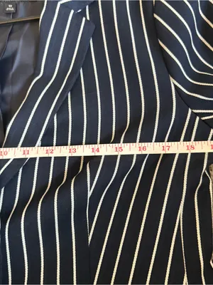 Banana Republic Black Blazer with White Pinstripes thumbnail 9