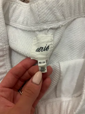 Aerie Sweat Shorts White thumbnail 3