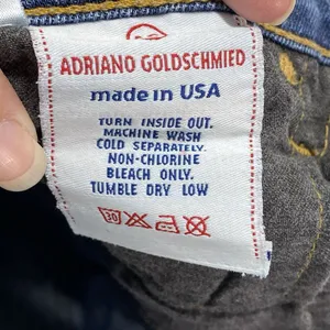 Adriano Goldschmied The Damsel Jeans Womens 28R Blue Denim Straight‎ Made In USA thumbnail 9