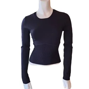 Babaton Sculpt Knit Empire Longsleeve Black Top (S) thumbnail 4
