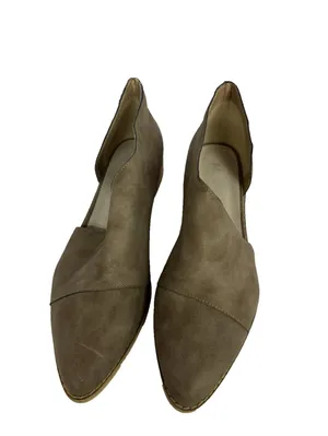 (RC) Women’s Taupe Suede Slip On Flats Low Heel Almond Toe Casual Comfort 10 thumbnail 10