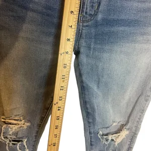 American Eagle Women's Size 6 Light Wash‎ Distressed Skinny Jeans thumbnail 10