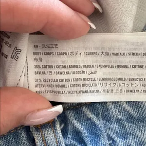 Abercrombie & Fitch The Wide Leg Mid Rise Jeans Blue Size 25 thumbnail 5