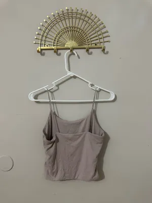 Pink Rose Women's Beige Spaghetti Strap Seamless Cami Top thumbnail 2