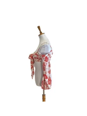 Ale by Alessandra Roshina Crop Top Red Size XS Revolve Floral Boho Festival Cute thumbnail 12