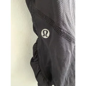 Lululemon‎ Run Inspire Crop II Black Leggings Ruched Pockets Size 6 W5638S thumbnail 3