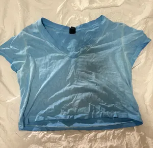 Blue Wild Fable V-Neck Crop Top thumbnail 1