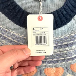 NWT Kari Traa Women's Size S Sundve Knit Naval Wool Blend Sweater 622345 thumbnail 4