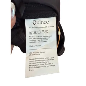 Quince Stretch Crepe Classic Trouser Pants Black Size 8 NWT thumbnail 5